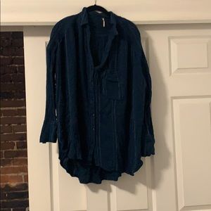 Free people blue oversized tunic.